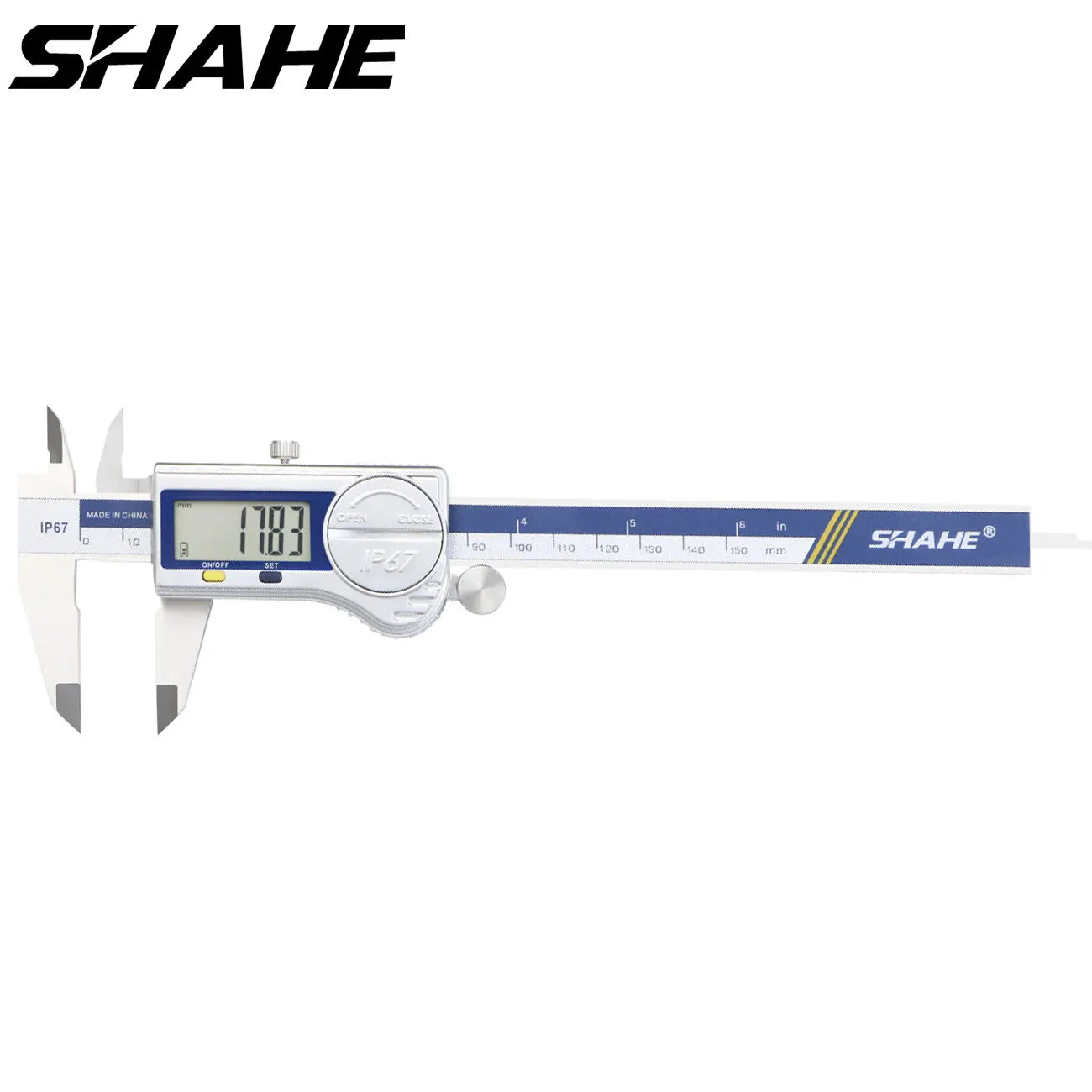 SHAHE Digital Caliper,Calipers Measuring Tool with IP67 Coolant/Water/Dust Proof,Large LCD Display,ABS, Inch/MM Conversion