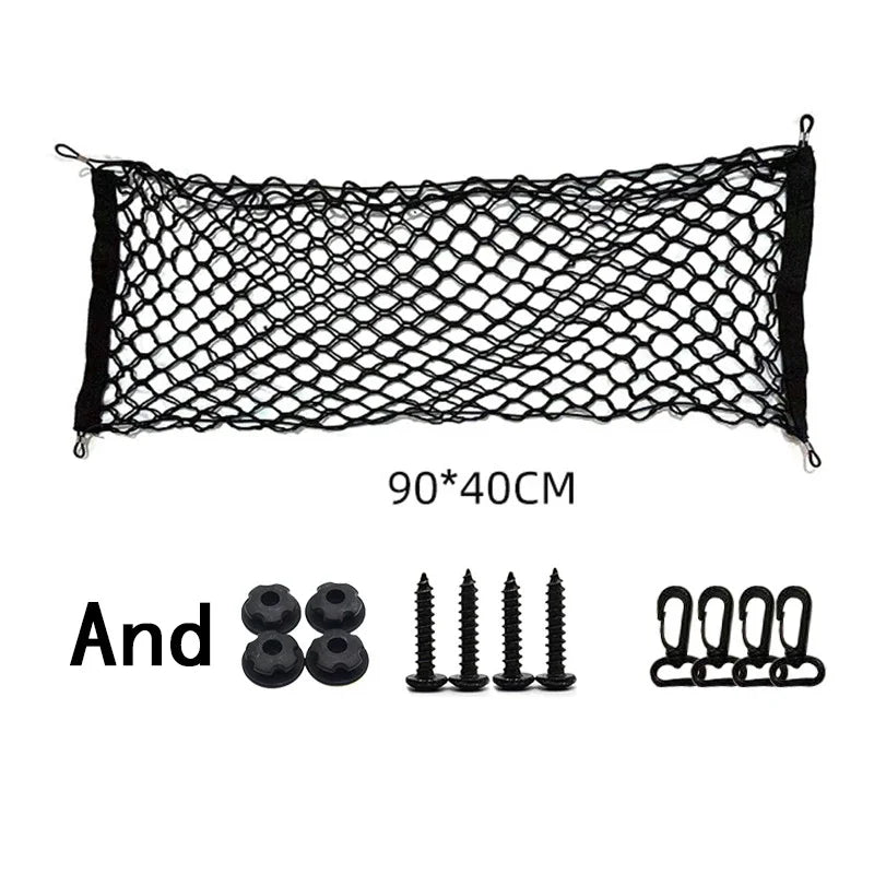 Car Trunk Elastic Stretchable Net Universal Luggage Cargo Storage Nylon Mesh Nets Car Organizer Car Interior Mesh Network Pocket