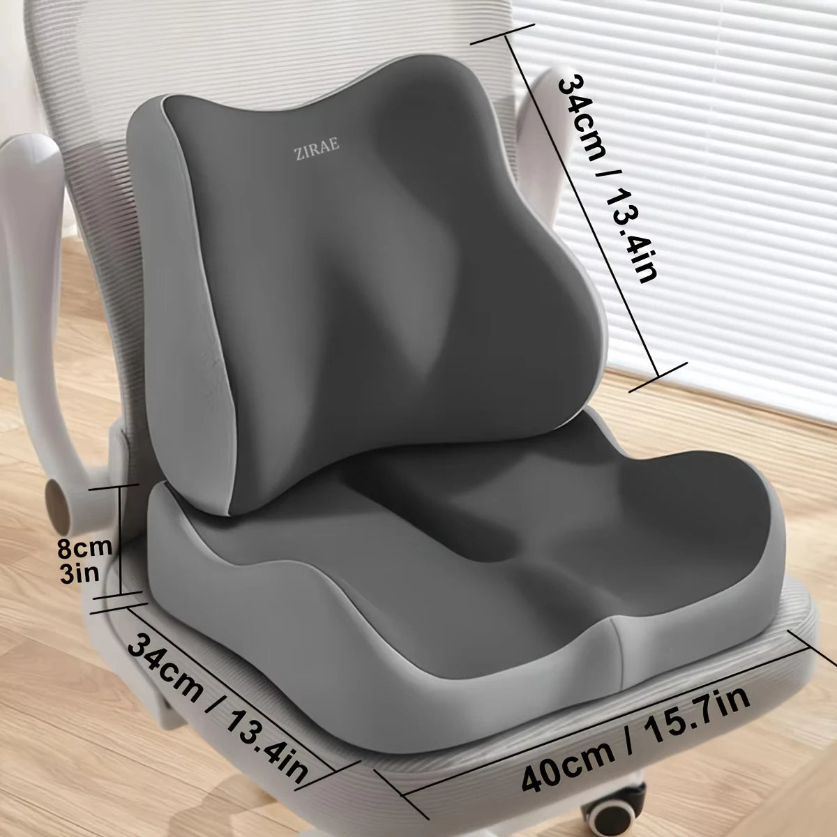 Car Seat Memory Foam Cushion Lumbar Support Soft Elastic Office Chair Pad Seat Cushion Suit for Desk Office Use Pain Relief