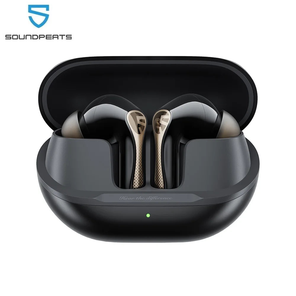 SOUNDPEATS Air5 Pro+ XMEMS Bluetooth Earphones 55dB Hybrid Adaptive ANC Earbuds, Hi-Res Wireless, LDAC/aptX Lossless Headphones