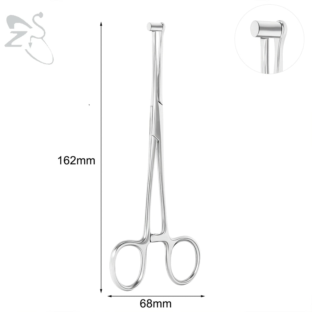 ZS 1PC Stainless Steel Piercing Clamp Slotted Locking Forcep Opening Piercing Plier Tool for Ear Lip Belly Navel Tongue Piercing