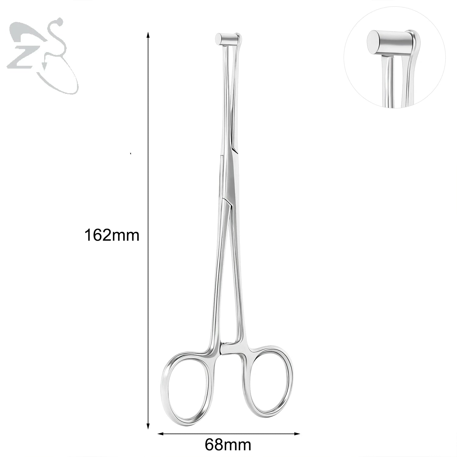 ZS 1PC Stainless Steel Piercing Clamp Slotted Locking Forcep Opening Piercing Plier Tool for Ear Lip Belly Navel Tongue Piercing