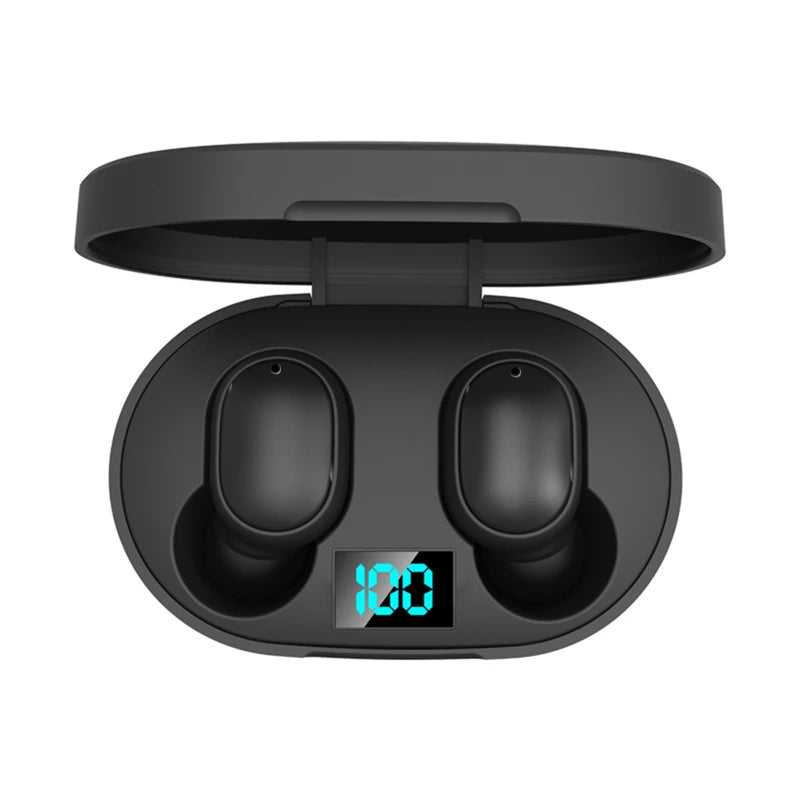 Wireless Earbuds Waterproof Bluetooth Earphones LED Dispay Box TWS E6S Stereo Sports Earbuds Handfree Headphones for Smartphone