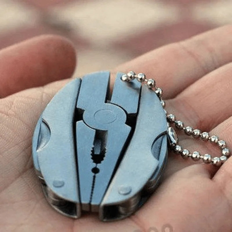 Mini Lightweight Multifunctional Turtle Back Pliers Portable Beetle Pliers Folding Pocket Tool for Outdoor Hiking & Keychain Use