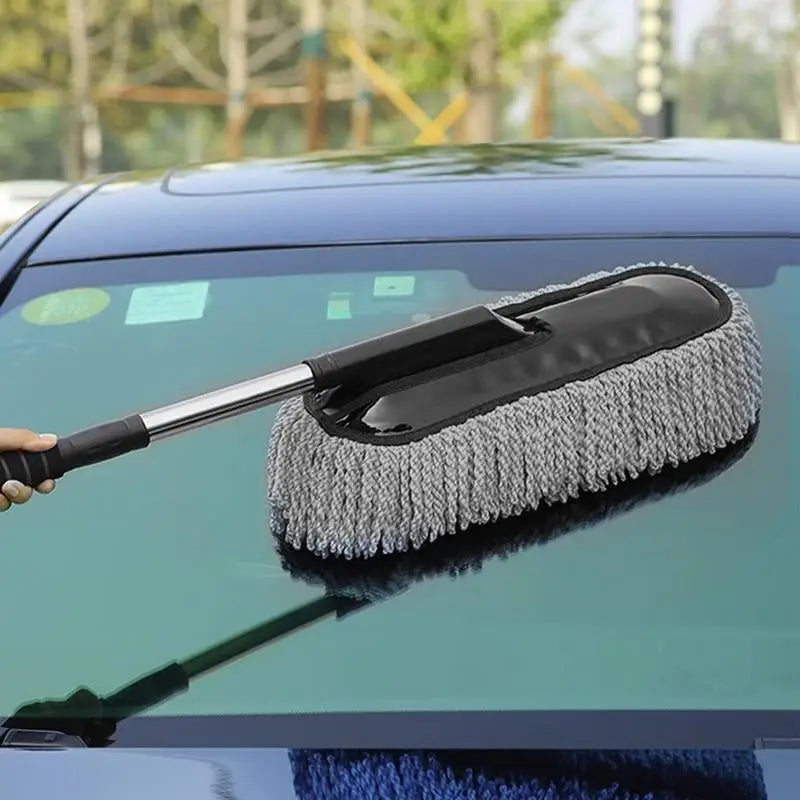 Car Washing Mop Telescopic Handle Dust Remover Wax Brush Microfiber Car Duster Cleaning Brush Soft Duster Brushes for auto Clean
