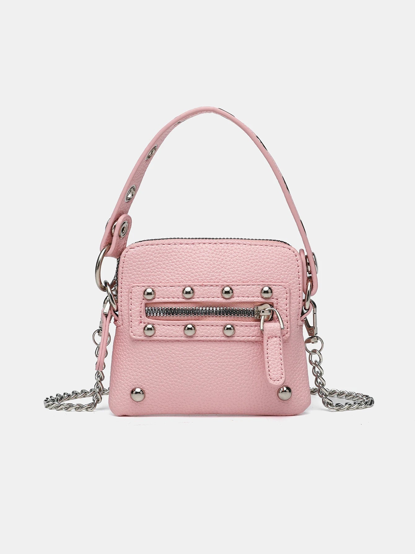 New women's mini niche chain small square bag, high-end pebbled shoulder bag, portable and compact coin purse