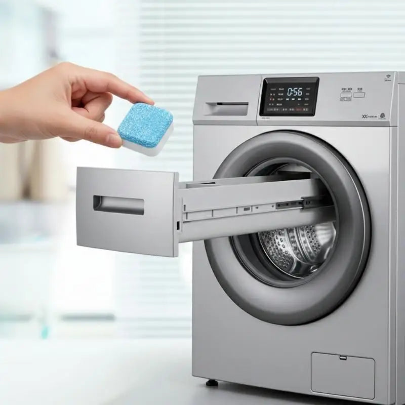 Washing Machine Cleaning Tablets 12PCS Strong Deodorizing Effect Works for Any Washer Brand or Model