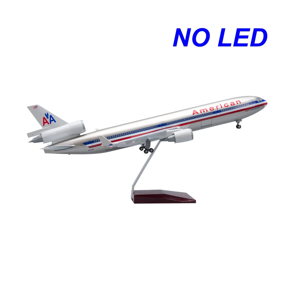 47cm Toys Model Airplane A320 B737 B747 B777 B787 MD-11 American Spirit NWA MD11 Resin Plane With Light Collection