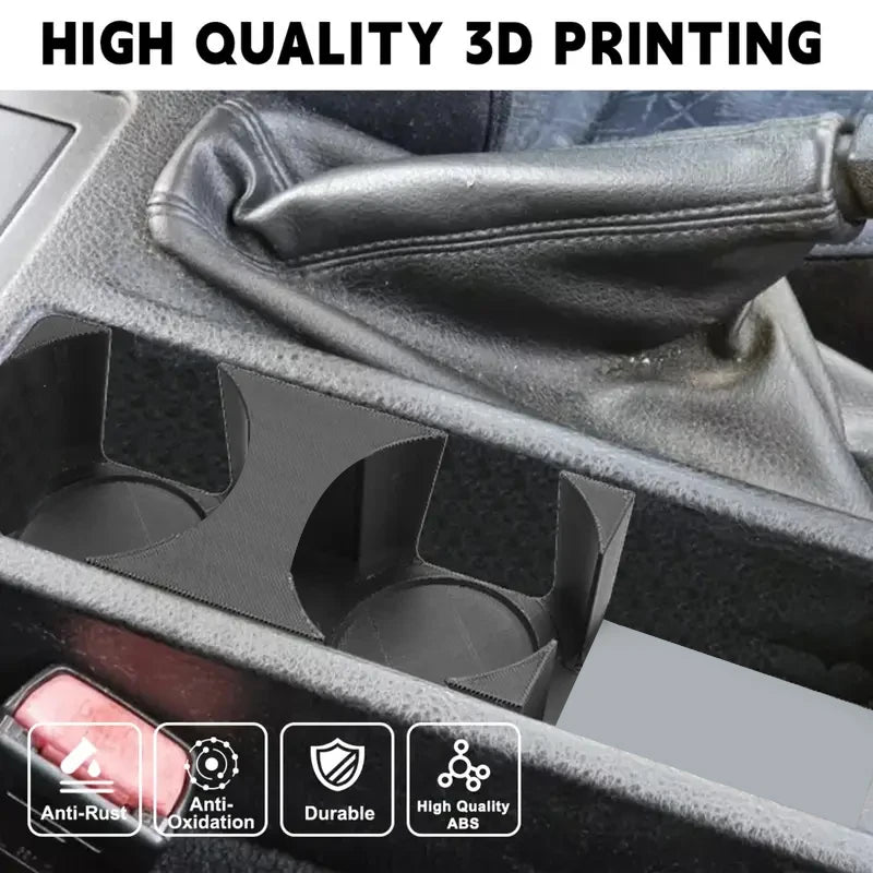 For BMW E36 Dual Cup Holder Storage Box Beverage Coffee Car Cup Holder Durable Grip Upgraded Car Interior Accessories Black