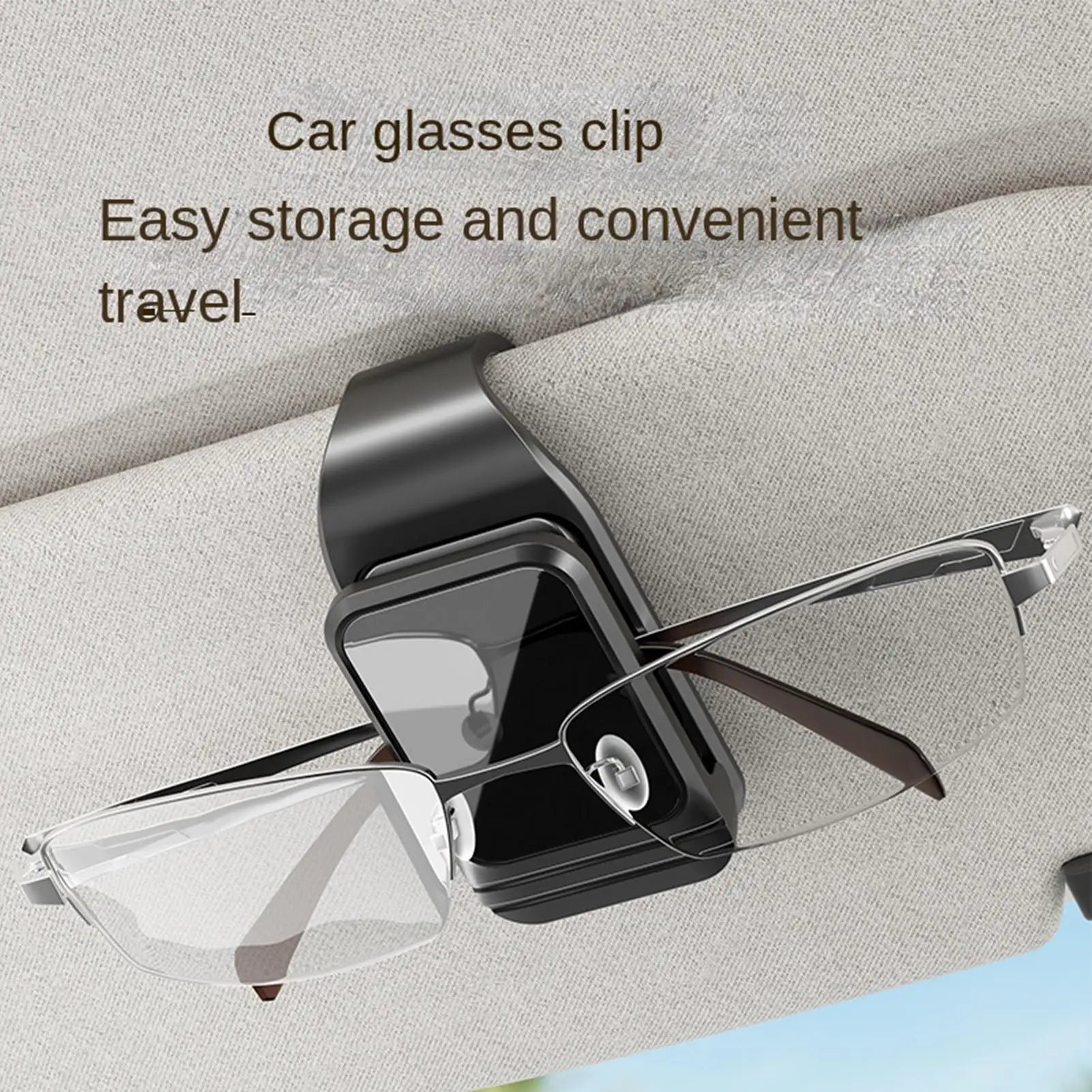 Sunglass Holder for Car Non-Slip Tight Fit Organizer Visor Clip Ticket Card for Sedan Truck SUV RV Commuting Travel Road Trip