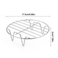 6/7/8 Inch Baking Air Fryer Rack Kitchen Grill Holder Air Fryer Accessories  Stainless Steel Baking Tray Round Barbecue Rack