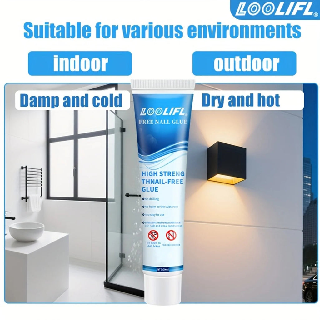 LOOLIFL All-purpose Sealant Glue Quick Drying Ultra Strong Fix Sealer Nail free Adhesive Glass Tile Metal Universal Bonding