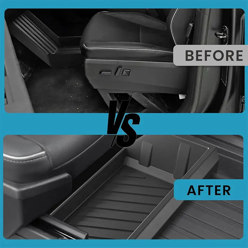 For Tesla Cybertruck Storage box under front seats drawer-type storage box seat hidden storage box Car interior accessories
