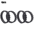 4PCS Black Rubber Tires Wheels Replacement For Roborock S5 S50 S51 S55 Robot Vacuum Cleaner Traveling Spare Parts Accessories