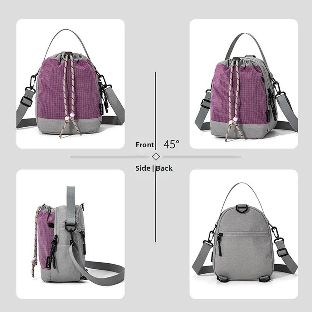 Large Capacity Water Bottle Carrier Bag Waterproof Multi-Functional Mobile Phone Bag Lightweight Korean Style