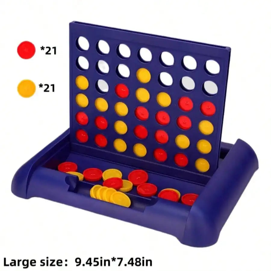 1PCS 2-in-1 Connect Four & Tic-Tac-Toe 3D Board Game, Portable Board Game Toy, Tabletop Game, Travel Mini Chess Toy, Foldable Co