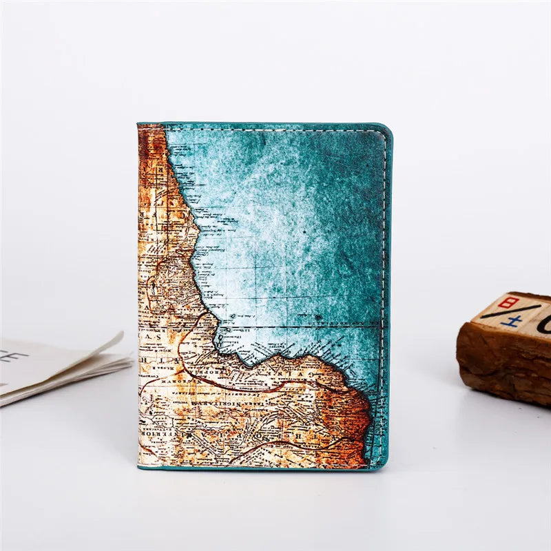 Starry Sky Passport Cover Fashion Women Men Pu Leather Travel Wallet Landscape Passport Holder High Quatity Case for Passports