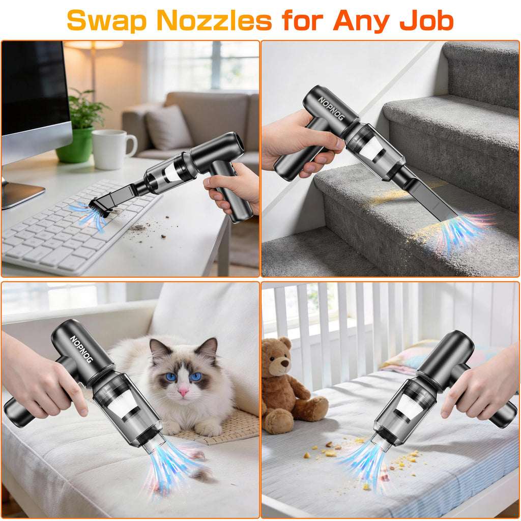 Car Vacuum Cleaner Blower Turbo Fan Violent Jet Fan Cleaning Blowing Tools Summer Hair Dryer Family Electric Air Duster Auto Accessories Dust Collector Outdoors Portable