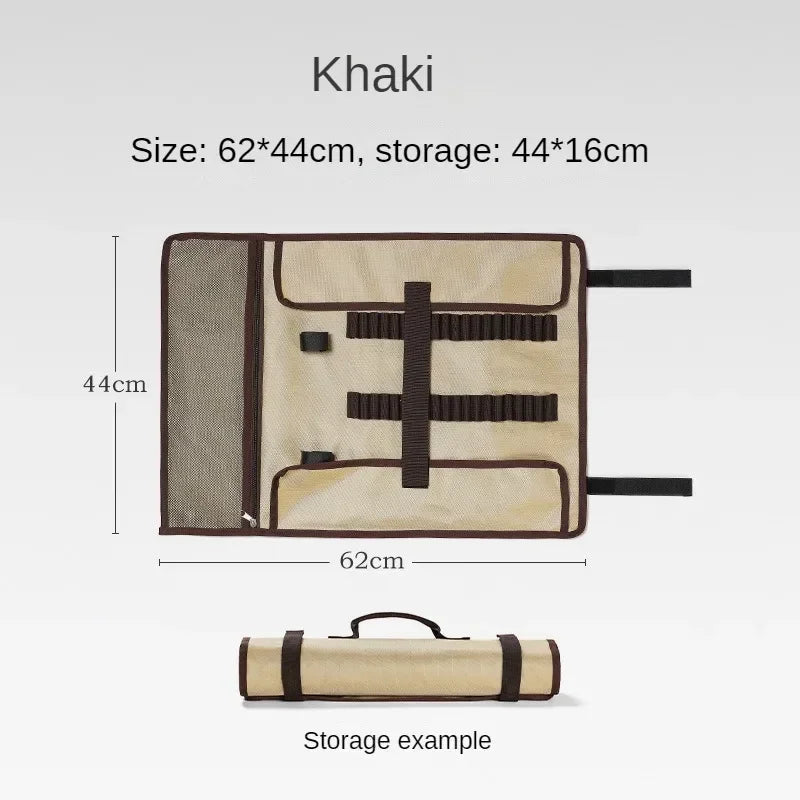 Outdoor Camping Forging Pack Bag Storage Pouch Aluminum Hammer Tarps Stake Tent Peg Tool Set Storage Canvas Bag Camp Gear Supply