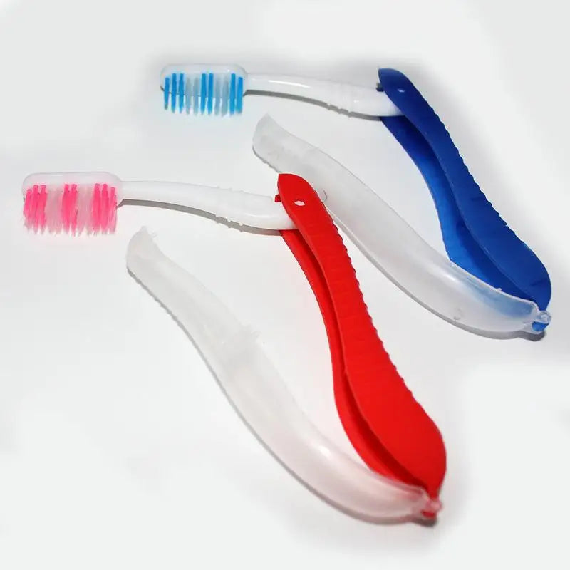 For Trip Daily Use Women Men Travel Folding Toothbrush Portable Toothbrush Built In Cover Multi Color Size Collapsable Brush