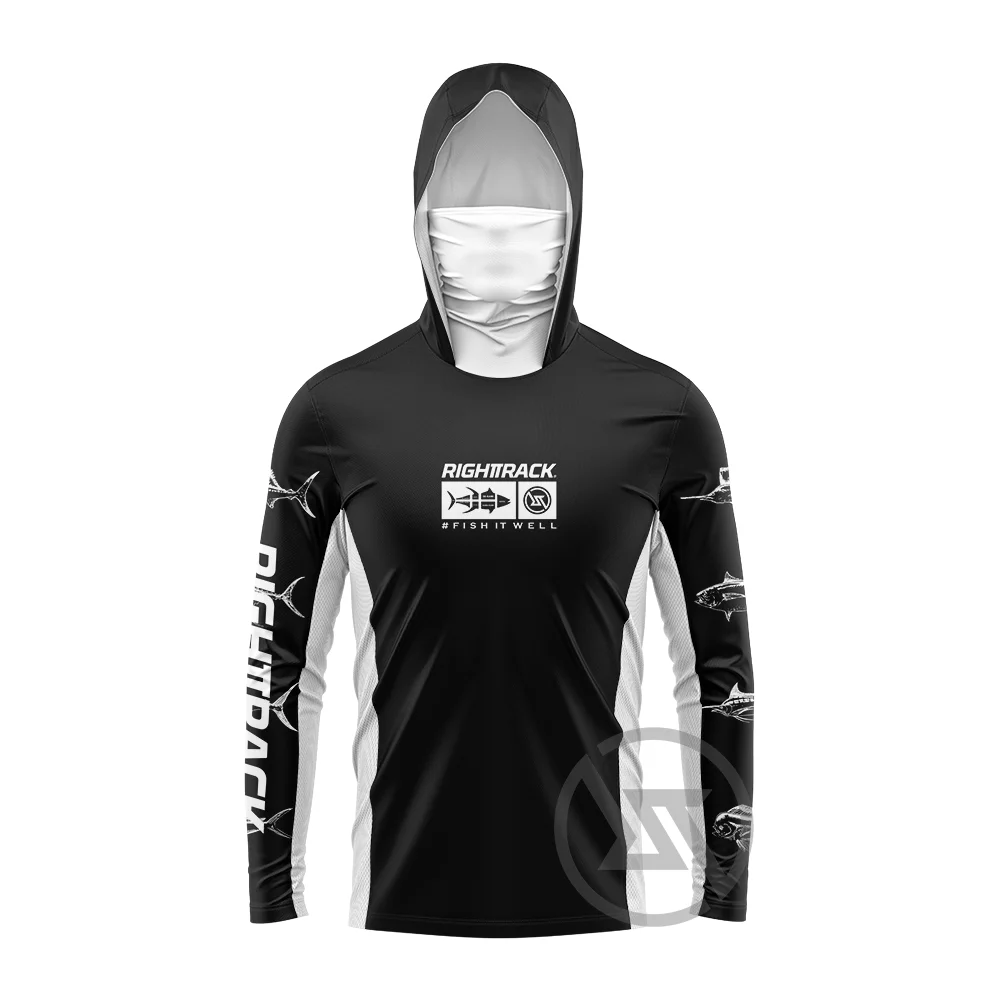 HotSale Men's Mask Hoodies Fishing Shirts Camo For Hunting Climbing Camping Hiking Sun Protection Breathable RIGHTTRACK Clothing