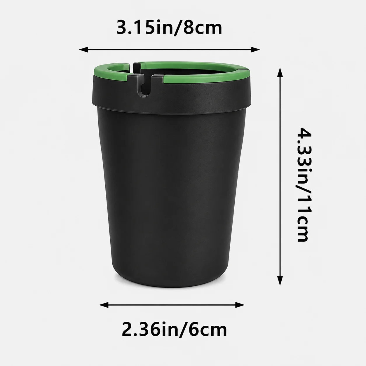 Universal Car Ashtray with Lid Large Capacity Smokeless Smell Proof Cup Holder Auto Ash Tray Glow in the Dark Interior Accessory
