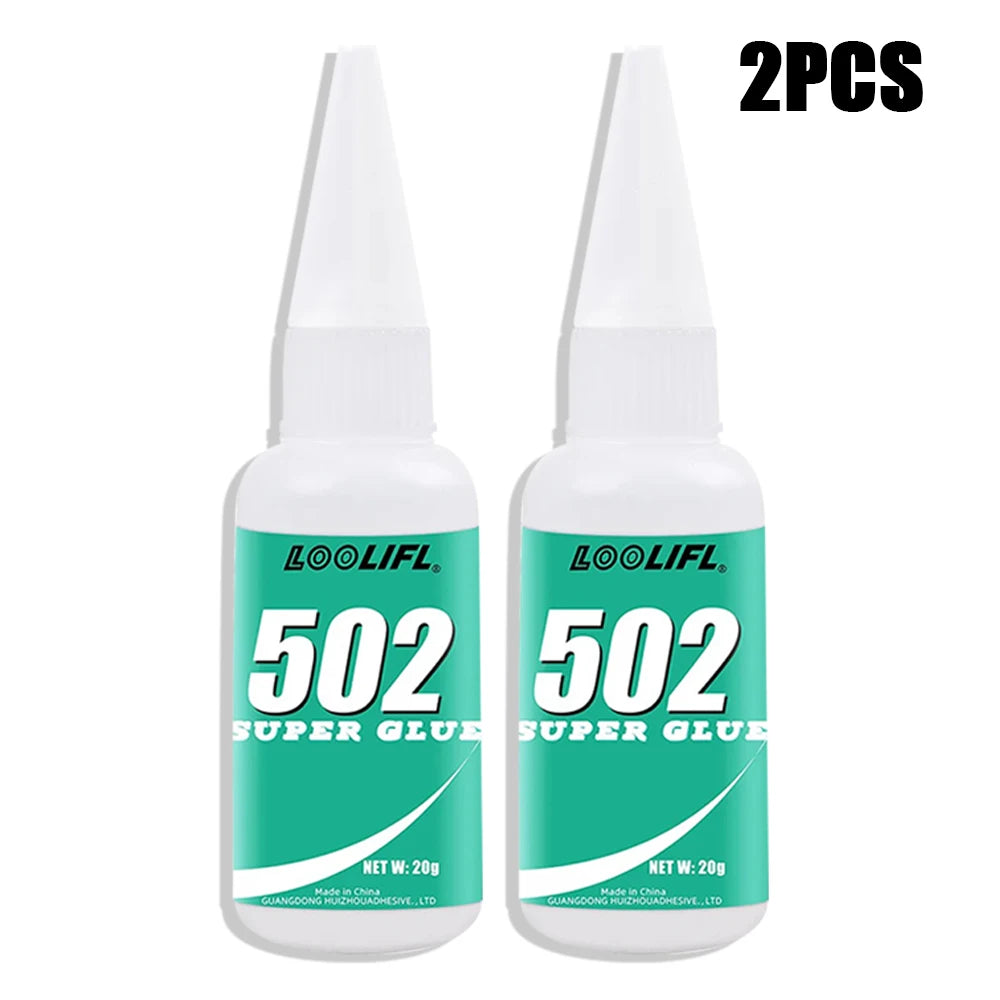502 Super Glue Instant Strong Bond Glue Precision Tip Bottle Universal Repair Adhesive for DIY Craft Shoes Jewelry Metal Rubber