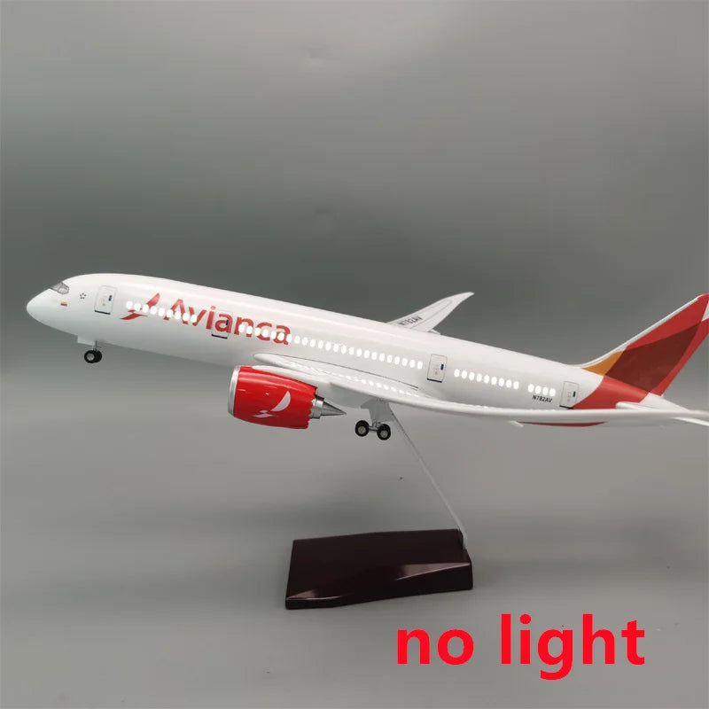 47cm Scale Airplane Diecast Resin Aircraft Columbia Avianca B787 Airline Plane Model Collection Display Toy Kids Toys For Boys