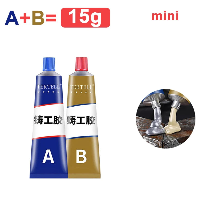 QuickDry Transparent Casting Glue High Strength Epoxy AB Adhesive Waterproof Gel for Metal and Plastic Repair 50ml/pc