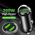 Dual USB Car Phone Charger 200W QC3.0 USB Fast Charging Car Charger With Pull Ring Cigarette Lighter Adapter For Mobile Phones