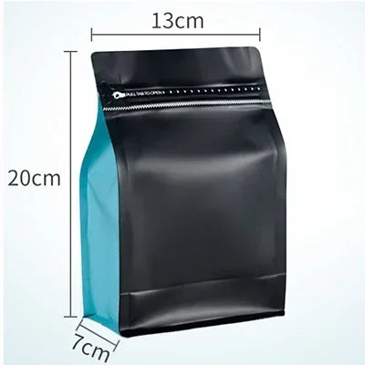 100pcs Wholesale 250g Coffee Bean Powder Bags with Valve Block Bottom 8oz Whey Protein Powder Food Packaging Food Storage Bags