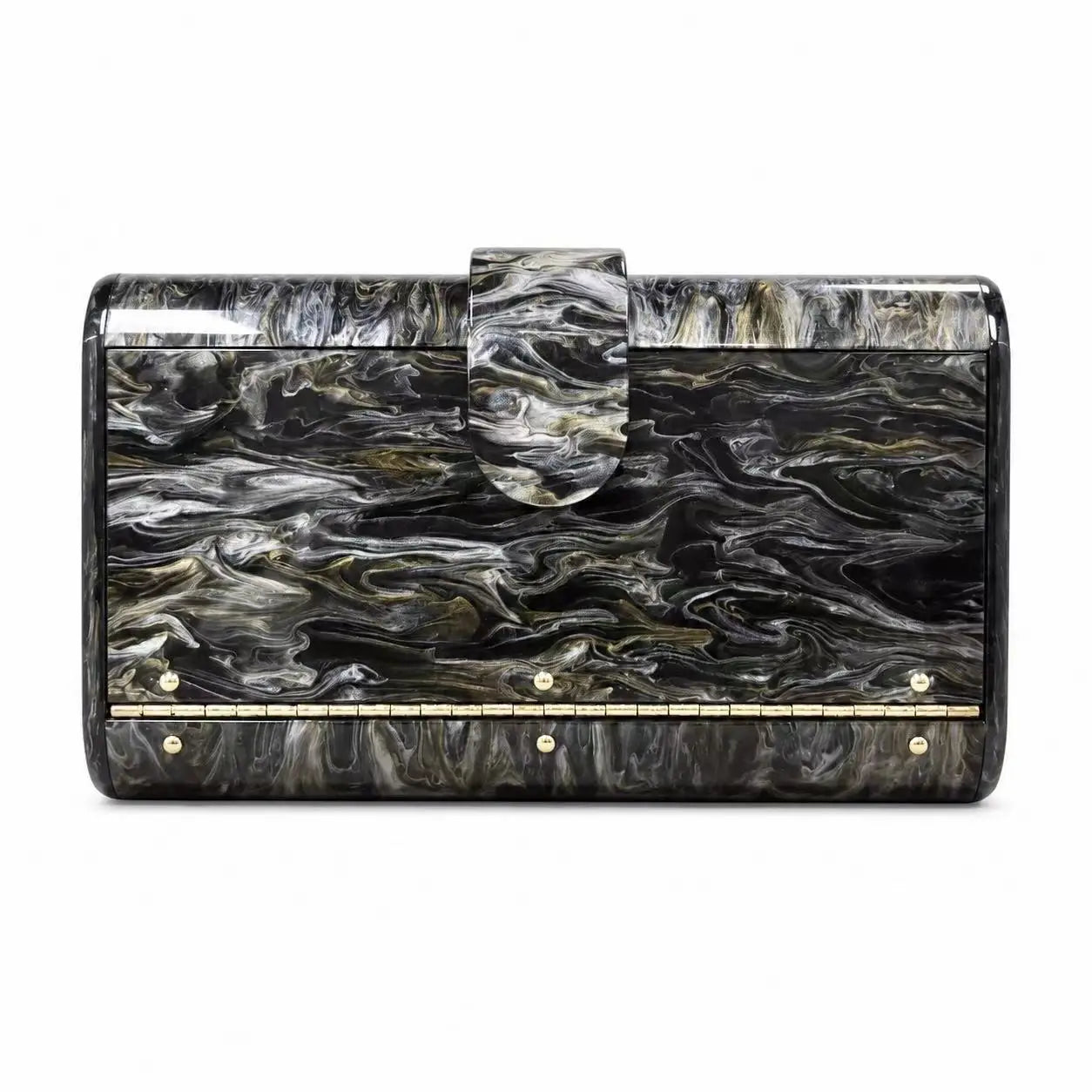 Women's new shoulder oblique span bag, special-shaped shell acrylic bag, fashionable wedding dinner clutch bag