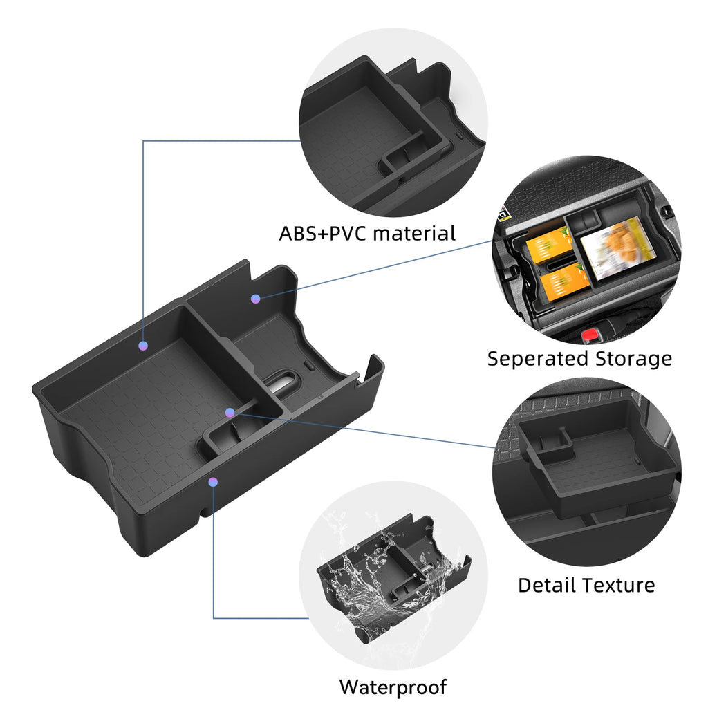 Smabee for Toyota RAV4 2026 Car Center Console Armrest Double-layer Tray Organizer Armrest Storage Box Insert Accessories