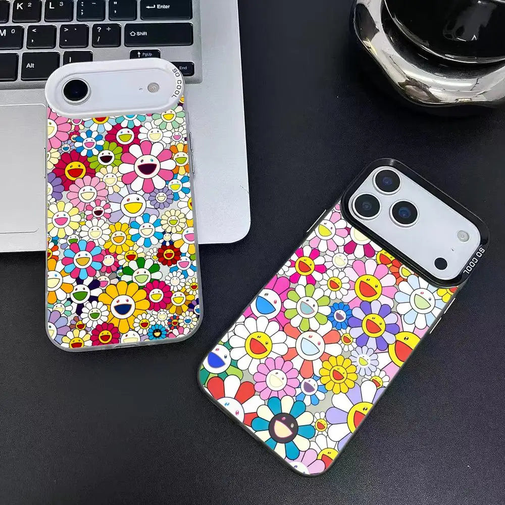 T-TakaShis M-MuraKAmis Phone Case For iPhone 17 16 15 14 13 12 11 Pro Max Air Matte Laser Aurora Shockproof Funda