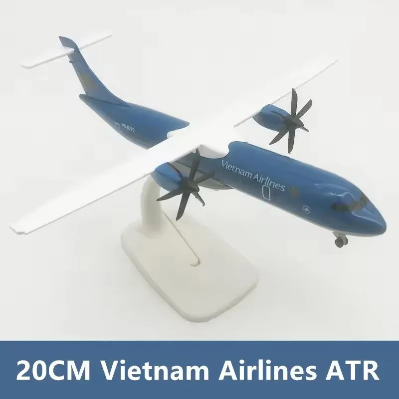 20CM Diecast Alloy Model Vietnam/Korea ATR Airlines Aircraft With Landing Gear And Propeller Airplane Collection Display Fans