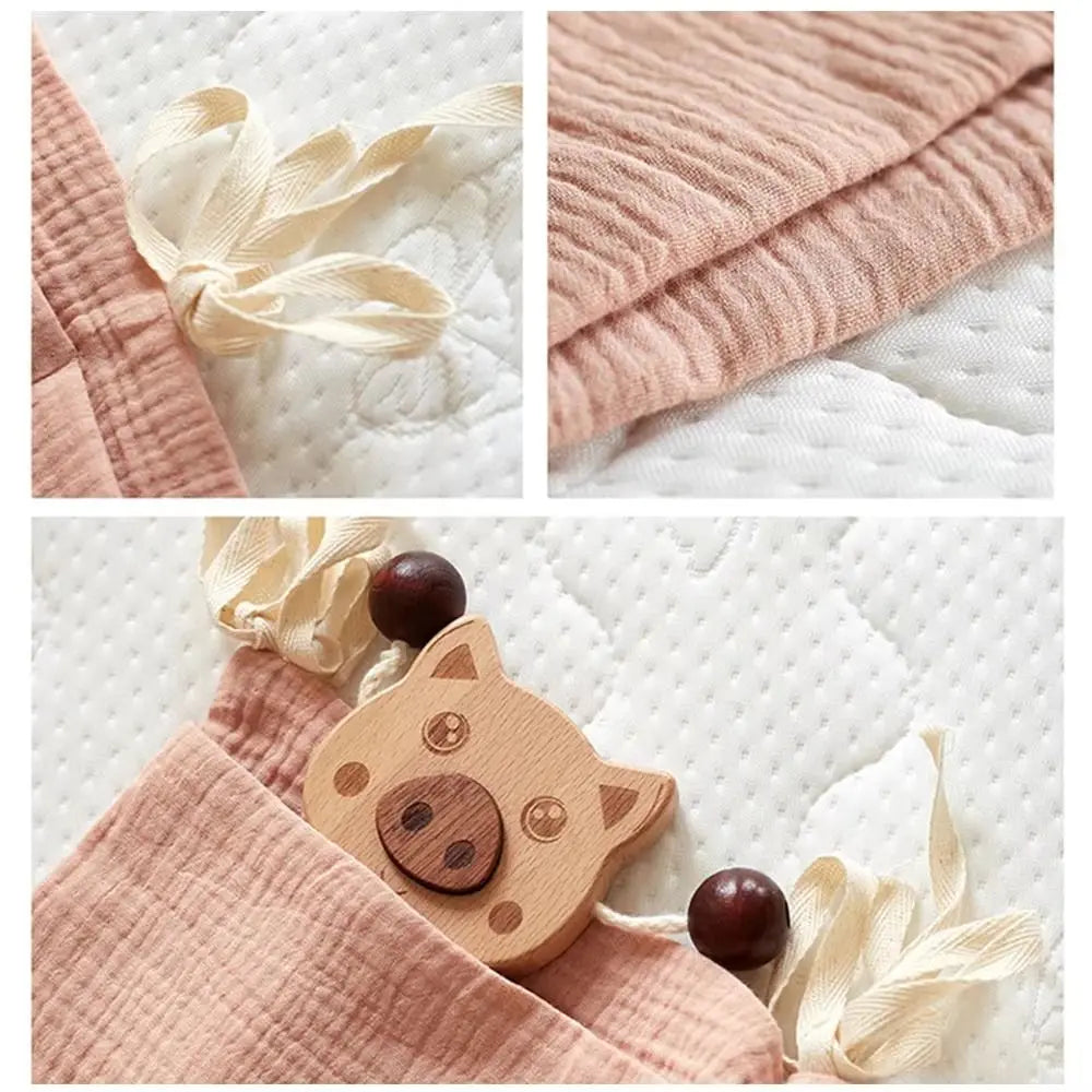 Space Saving Cotton Crib Storage Bag Large Capacity Dual-pocket Diaper Storage Bag Portable Stuff Organizer Stroller