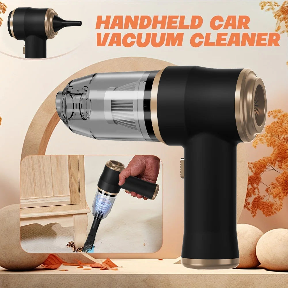 Portable Cordless Car Vacuum Cleaner, Home Appliance, Suitable for Cars, Bedrooms, Carpets, Pet Hair, High-Power Device