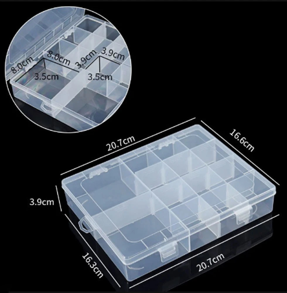 Disassemblable 14-Compartment Plastic Box Hardware Accessories Tools Desktop Drawer Accessories Fishing Gear Split Bean Containe