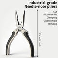 6 Inch Ergonomic Long Nose Pliers Rustproof CR-V Steel Multi-Tool With Sharp Cutting Edge For Nut Gripping Repair Operations