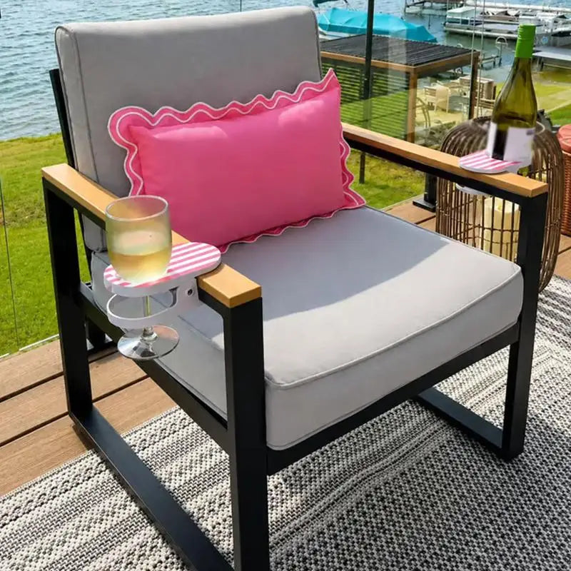 Mainstays Clip-On Drink Holder - Secure Your Beverage Anywhere, Beach Chair Cup Holder With Clamp, Portable Cup Holder For Desk