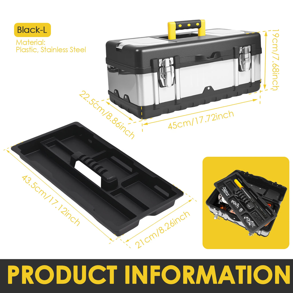 Aluminum Tool Box Portable Equipment Toolbox Waterproof Hard Case Box Instrument Safety Case Tool Storage Box Suitcase Briefcase