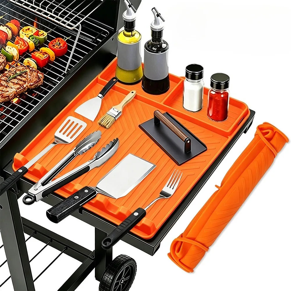 1PCS Grill Silicone Side Rack Pads - Amazon Best Seller Griddle Protector Pad, Black Stone Silicone Grill Tool Pad