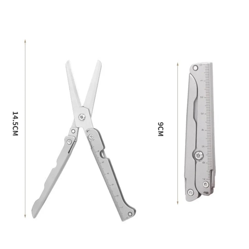 Outdoor Mini Multi-functional Scissors Portable Folding Knife Small Tool Folding Stainless Steel Scissors Camping