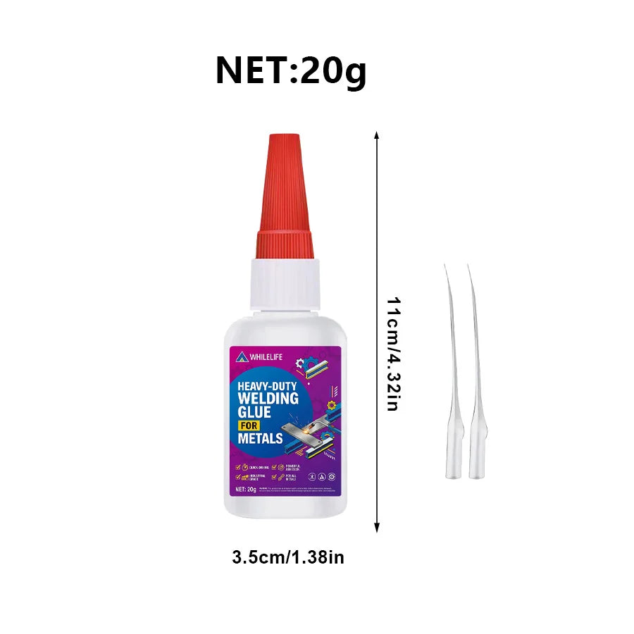 1-4pcs Heavy-Duty Welding Glue for Metals Quick-Drying Powerful Adhesion Instant Adhesive for All Metals