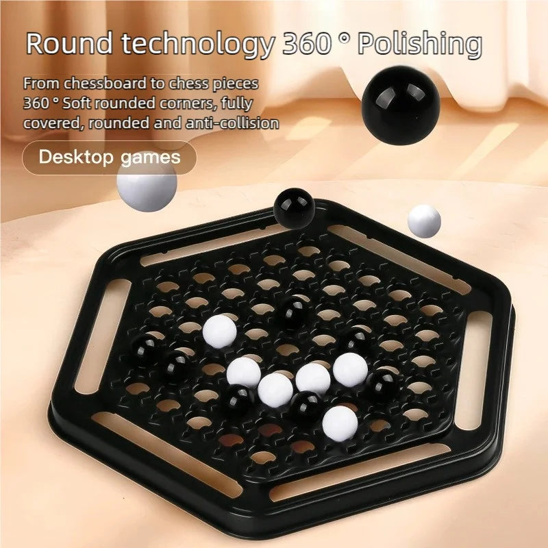 Parent-Child Interactive Board Game, 3D Four-In-A-Row Black and White Desktop Game, Five-In-A-Row, Parent-Child Game, Black and White Chess, Cute Chicken Balance Seesaw, Focus and Balance Training, Parent-Child Interactive Ch