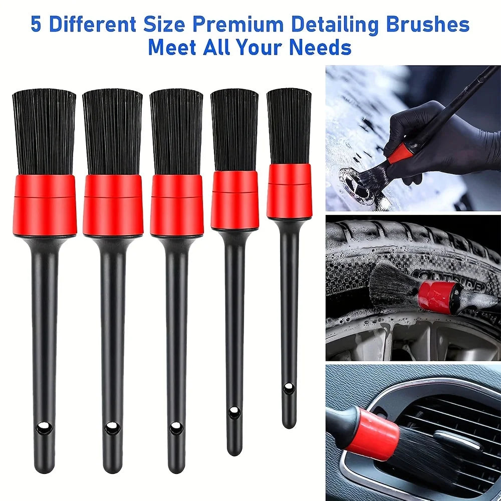 New Car Detailing Brush Set The Ultimate Auto Cleaning Kit for Vents Gaps Maintenance Car Air Outlet Detail Clearance Brush