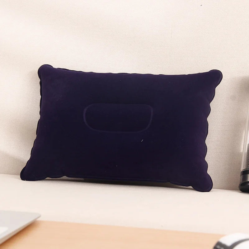 1 Pack Inflatable Pillow, Squared Ultralight Camping Travel Pillow Desk Rest Neck Support for Hiking Backpacking Office