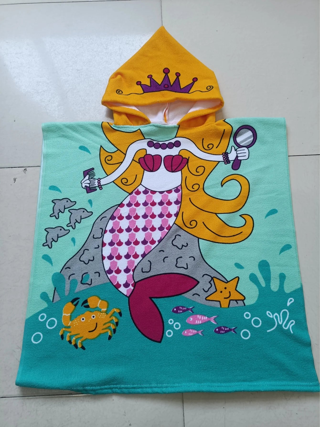 Beach Towel For Kids Hooded Bath Towel Poncho Kids  rabbit pattern Baby Towel For Girls 2-6 Years Bathroom Beach Swim Cover