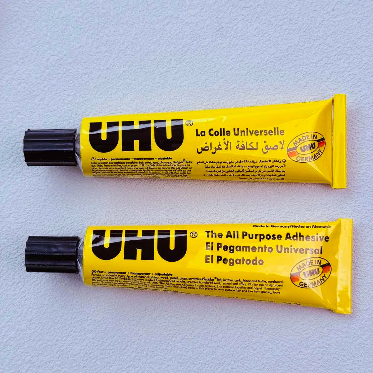 UHU All Purpose Adhesive Glue Strong Clear Glue for Paper Wood Fabric Leather Crafts Repairs