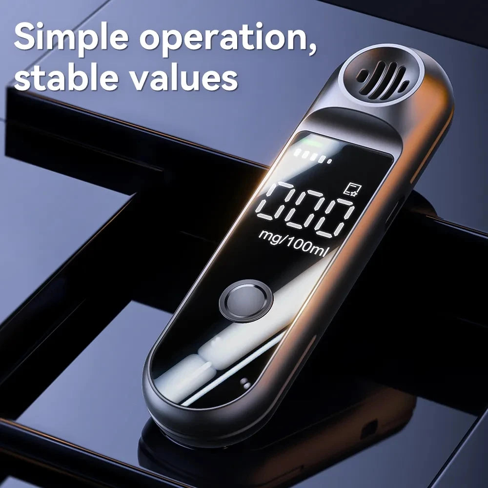 Alcohol Tester with LCD Display Portable Charging Breathalyzer For Drunk Driving Alcohol Alcoholimeter Alcohol Detector